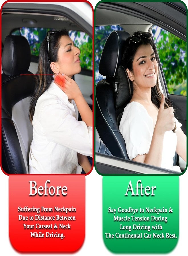 CONTINENTAL “Butterfly Car Neck Rest Pillow” - Built with Soft Cotton Poly Fibre and Premium Fabric,Car Seat Neck Rest Cushions for Comfortable Rides (Pack of 2). - Image 2